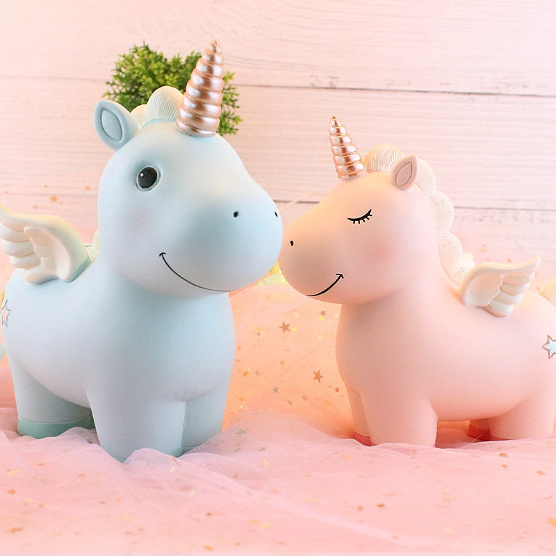 Pink Unicorn Kids Piggy Bank