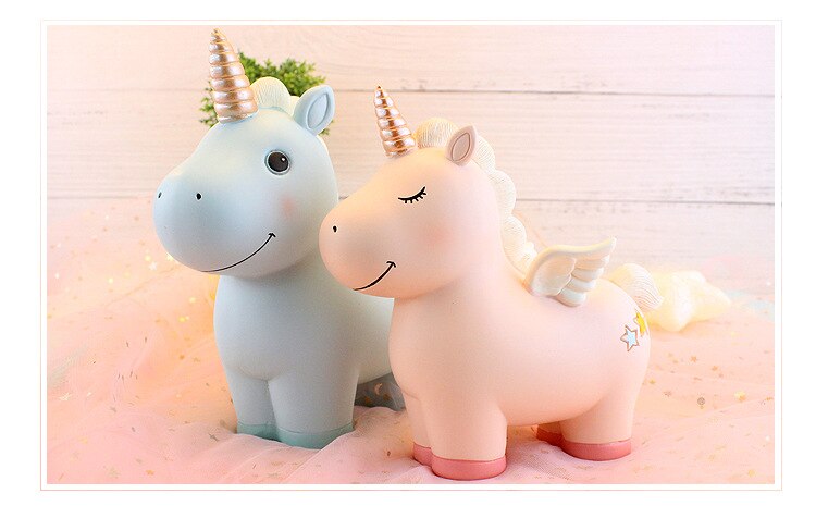 Pink Unicorn Kids Piggy Bank