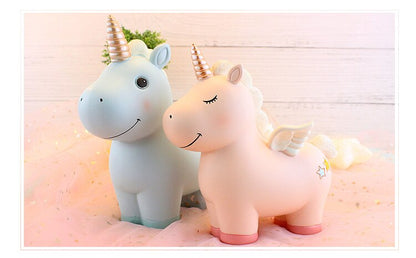 Pink Unicorn Kids Piggy Bank