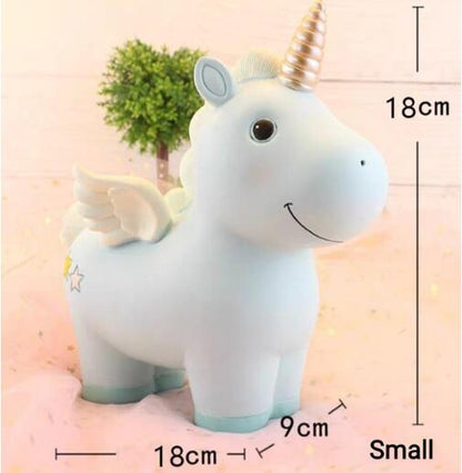 Pink Unicorn Kids Piggy Bank