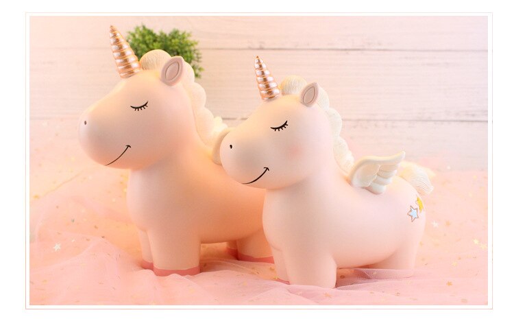 Pink Unicorn Kids Piggy Bank