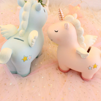 Pink Unicorn Kids Piggy Bank