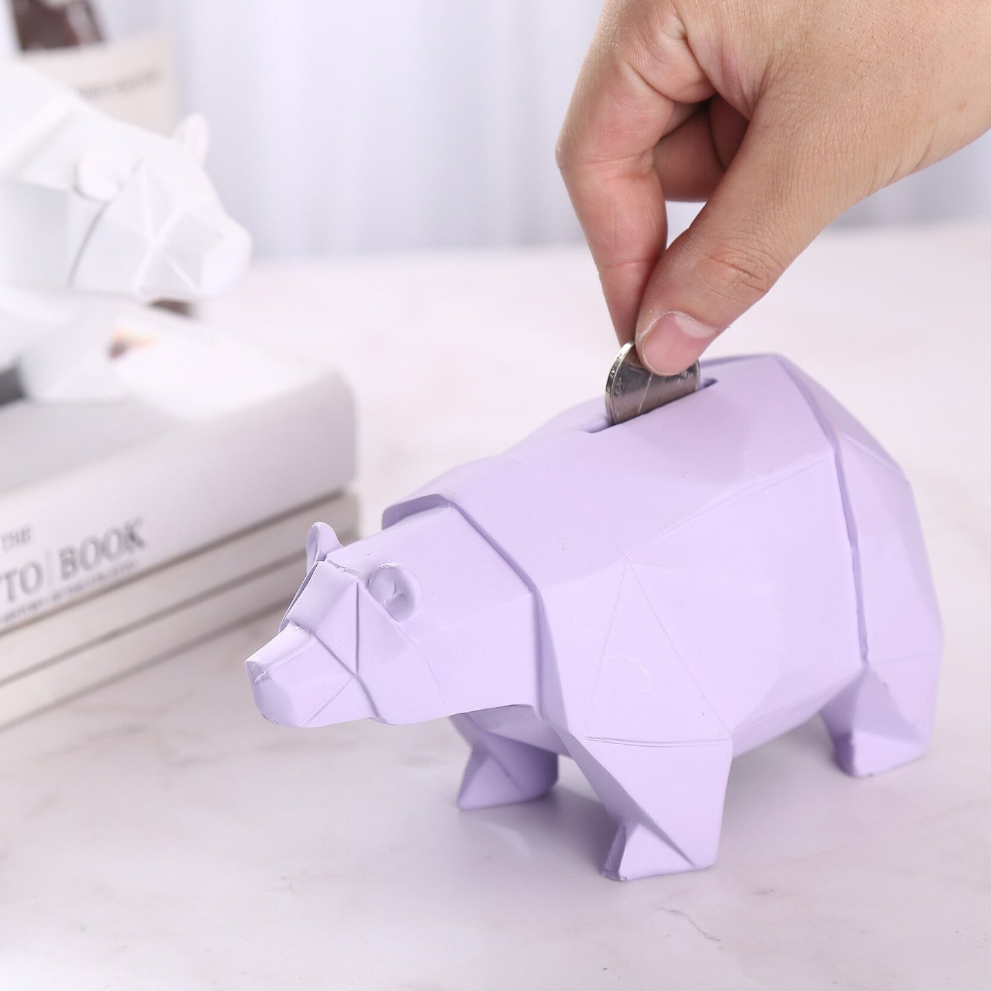 Cartoon Polar Bear Piggy Bank