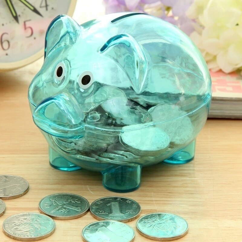 Openable Clear Piggy Bank