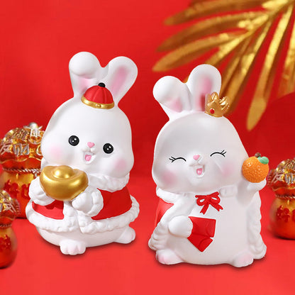 Small Rabbit Figurine Piggy Bank