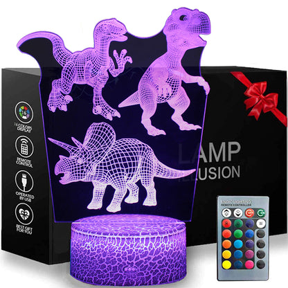 3D Dinosaur USB Bedside Lamp