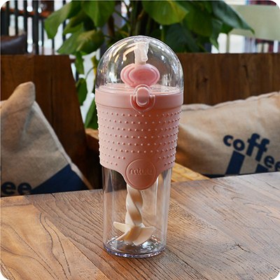 500ML Kids Plastic Water Bottle Blender