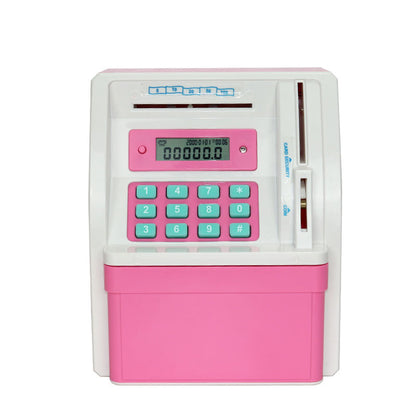 Pink white atm piggy bank