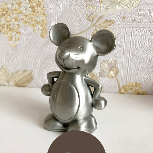 Metal Mouse Piggy Bank