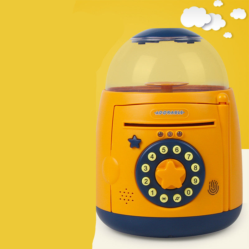 Yelow egg steam piggy bank