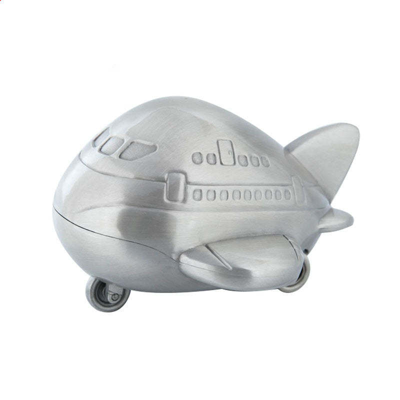 Tin airplane piggy bank