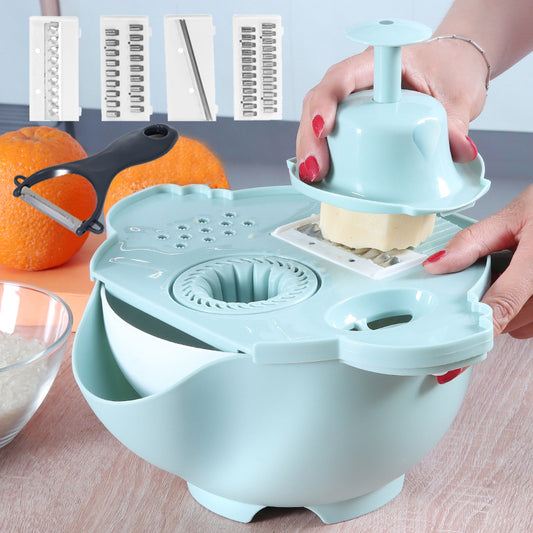 Mandoline Fruit Slicer W/Drain Basket