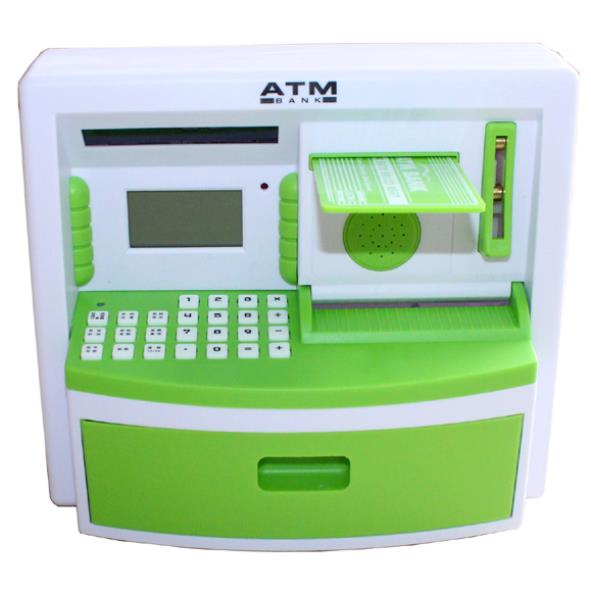 Green atm piggy bank