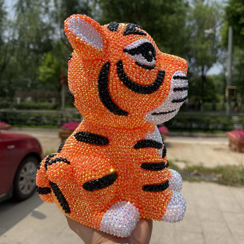 Diamond tiger piggy bank