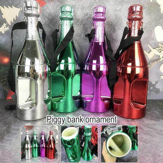 Wine Bottle Shaped Piggy Bank