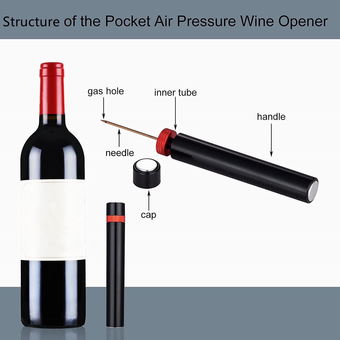 Portable Air Pressure Wine Opener