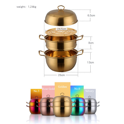 3 Layer Pot Steamer Cooker