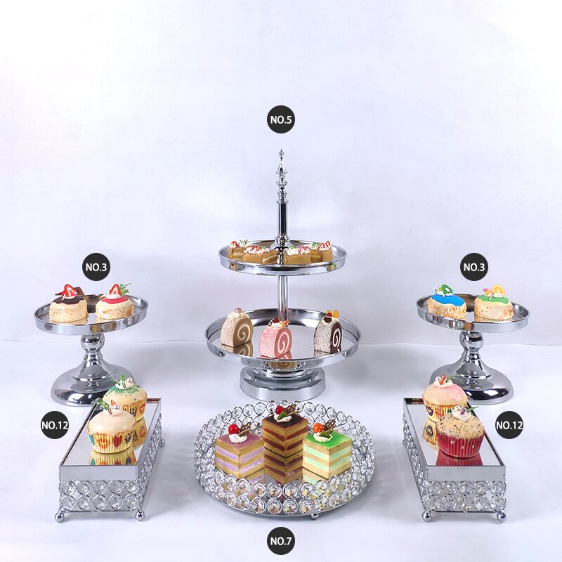 Sliver Desert Cake Stand Set