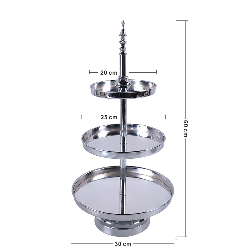 Sliver Desert Cake Stand Set