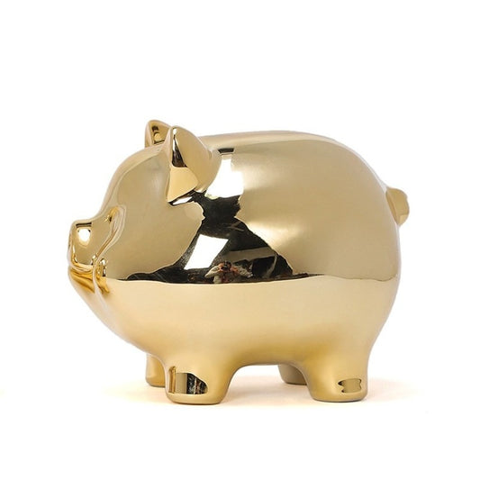 Ceramic Golden Pig Piggy bank