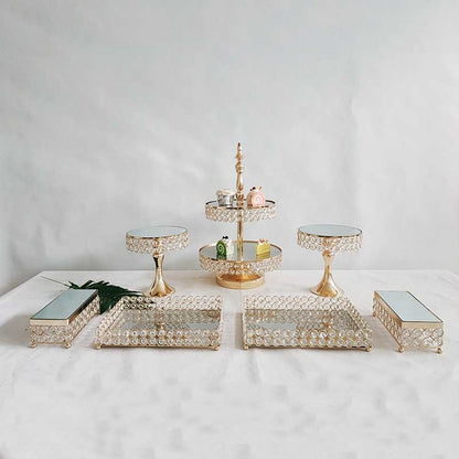 7 piece cake stand w/1 2 tier platter