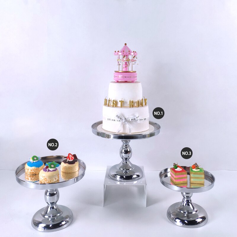 Sliver Desert Cake Stand Set