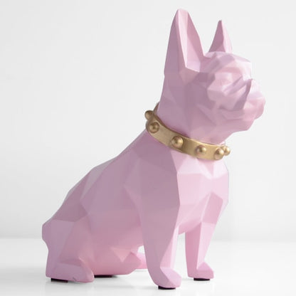 Pink bulldog piggy bank