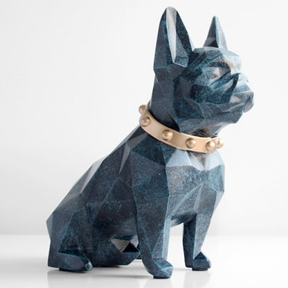 Dark blue bulldog piggy bank