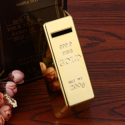 Gold brick piggy bank