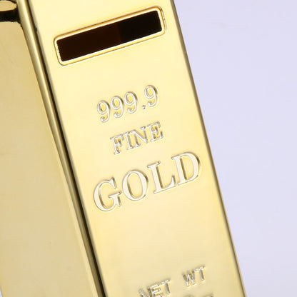 Gold Bullion Brick Piggy Bank