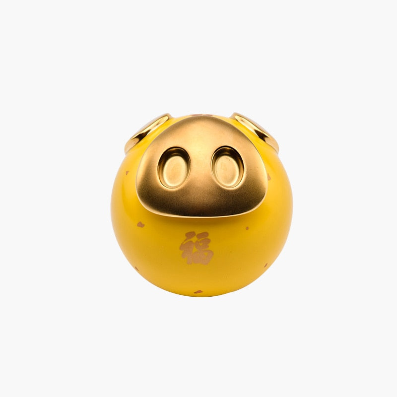 Yellow five blessing piggy bank