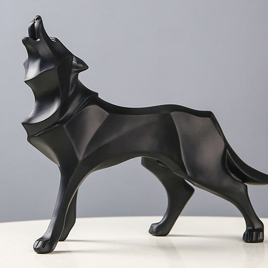 Abstract Wolf Statue