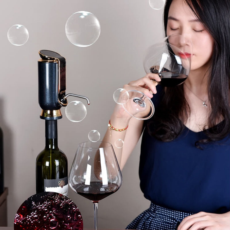 Electric Wine Aerator and Vacuum Saver