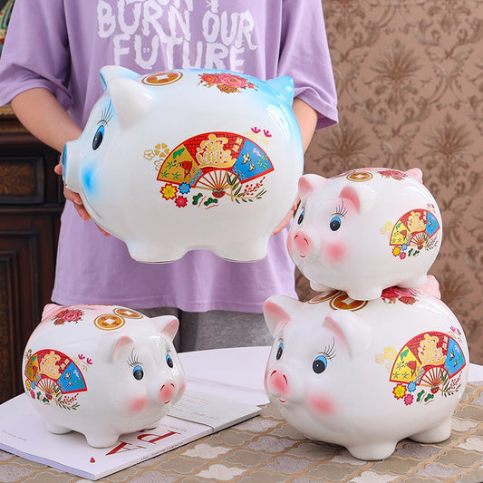 Ceramic pig piggy bank