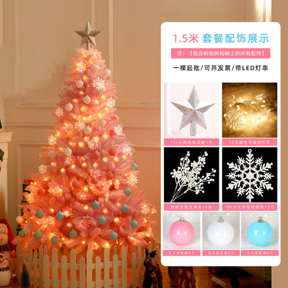 120/150/180/210cm Pink White Artificial Christmas Tree