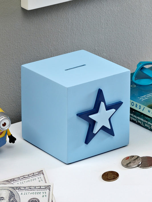 Wood Square Star Piggy BanK