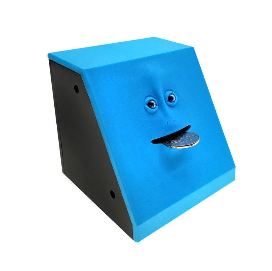 Blue face money piggy bank