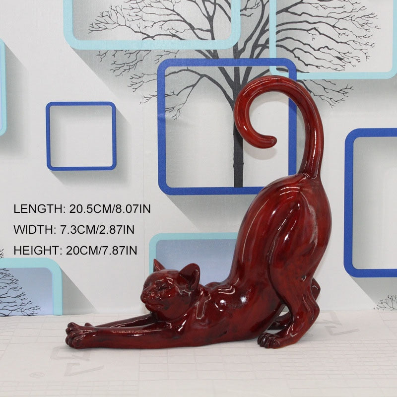 Resin Cat Figurines Decor