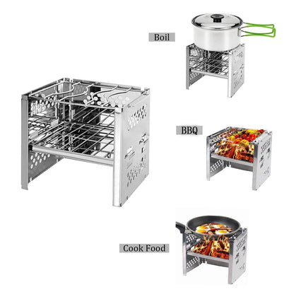 Outdoor Folding BBQ Grill Set