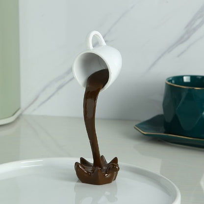 Spilling Coffee Cup Sculpture