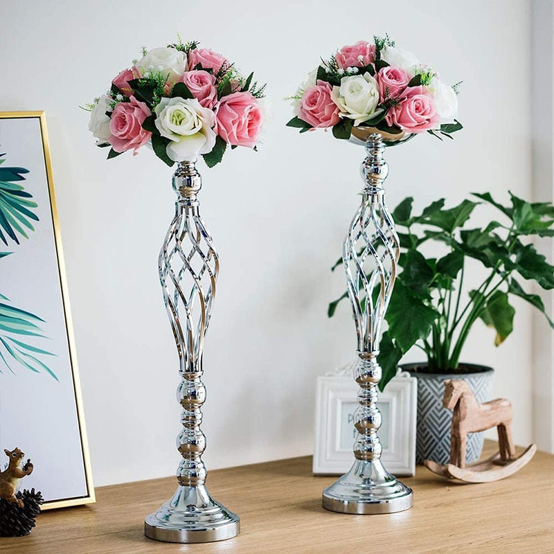 Gold/ Silver Flowers Vases