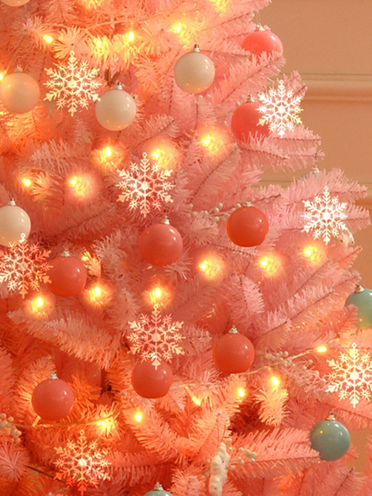 120/150/180/210cm Pink White Artificial Christmas Tree