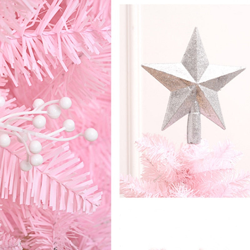 120/150/180/210cm Pink White Artificial Christmas Tree