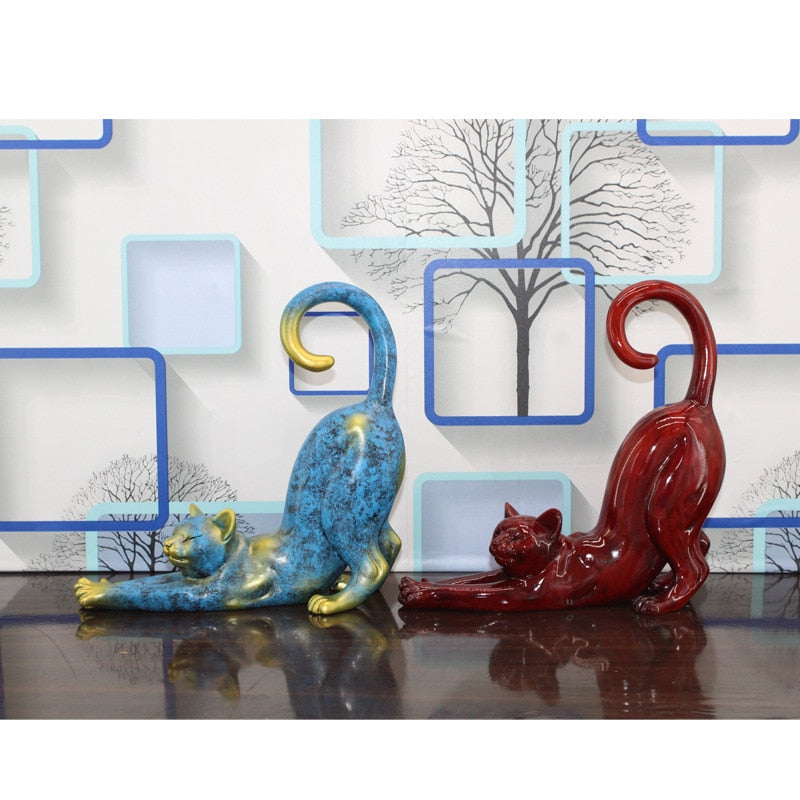 Resin Cat Figurines Decor