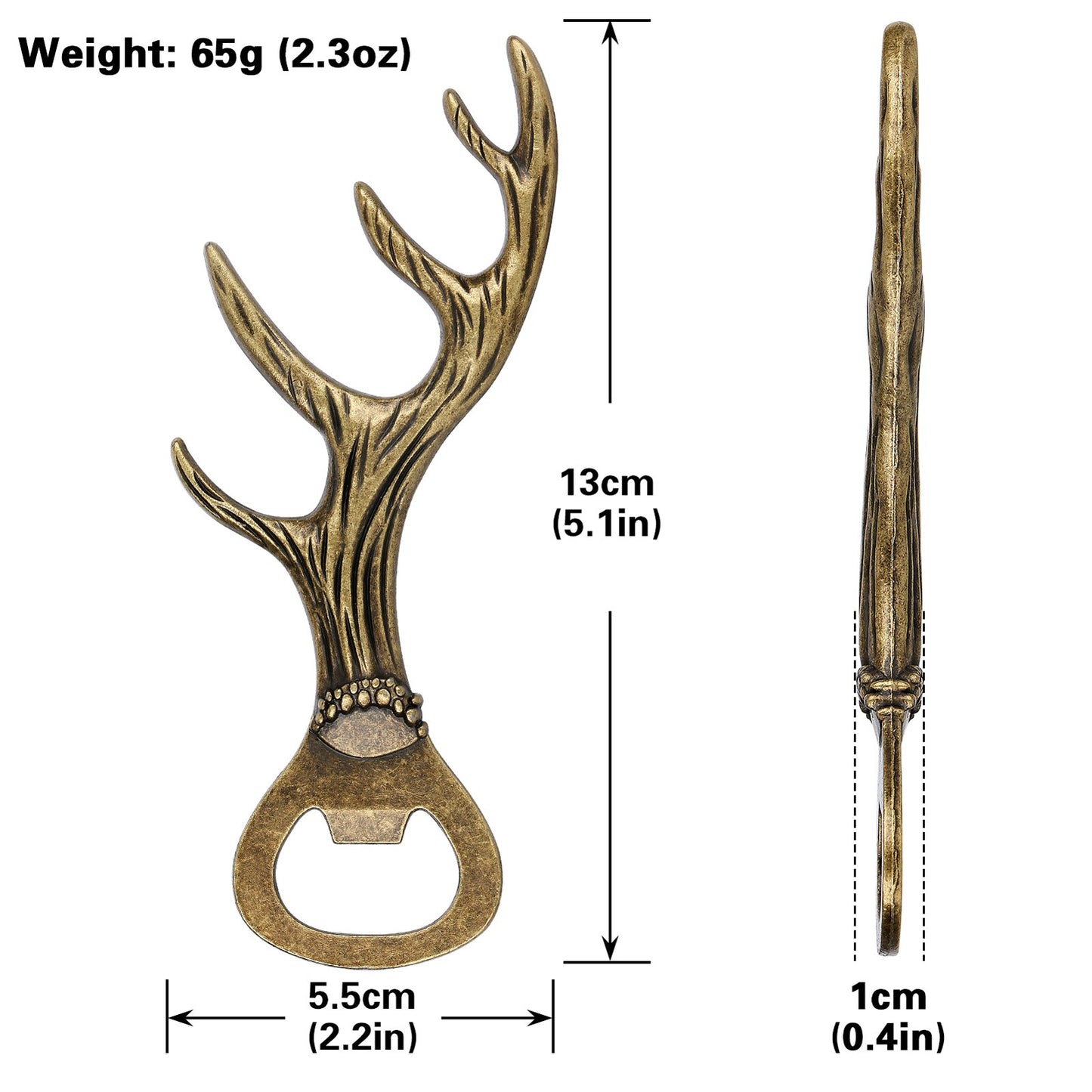 Bronze Antler Bottle Opener