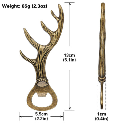 Bronze Antler Bottle Opener