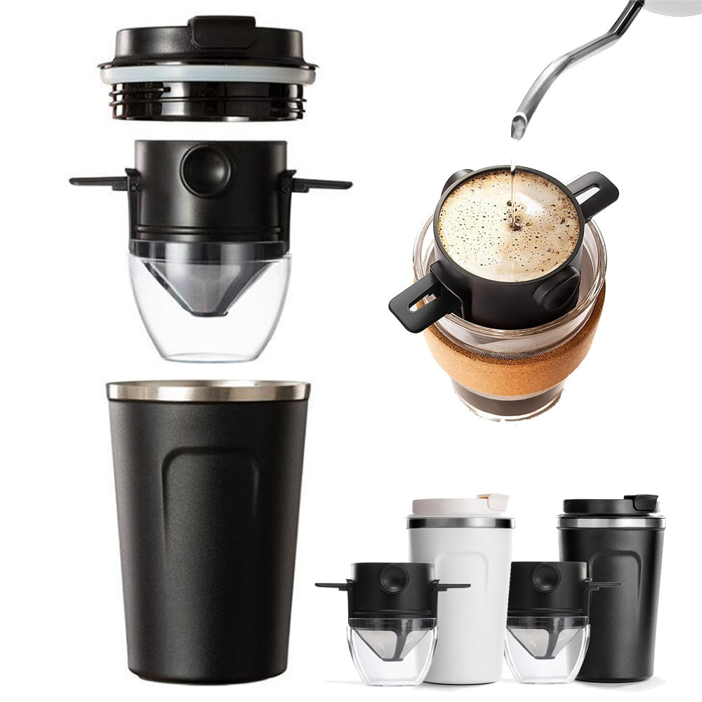 2 In 1 Portable Coffee Maker w/Drip Filter