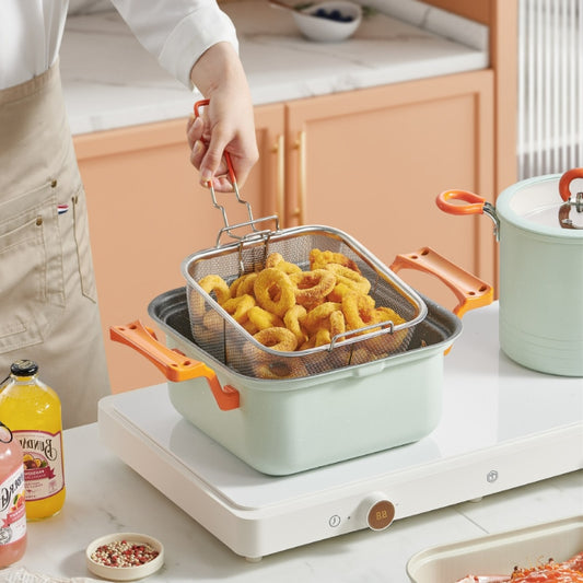 Double Ear Mini Fryer W/ Strainer